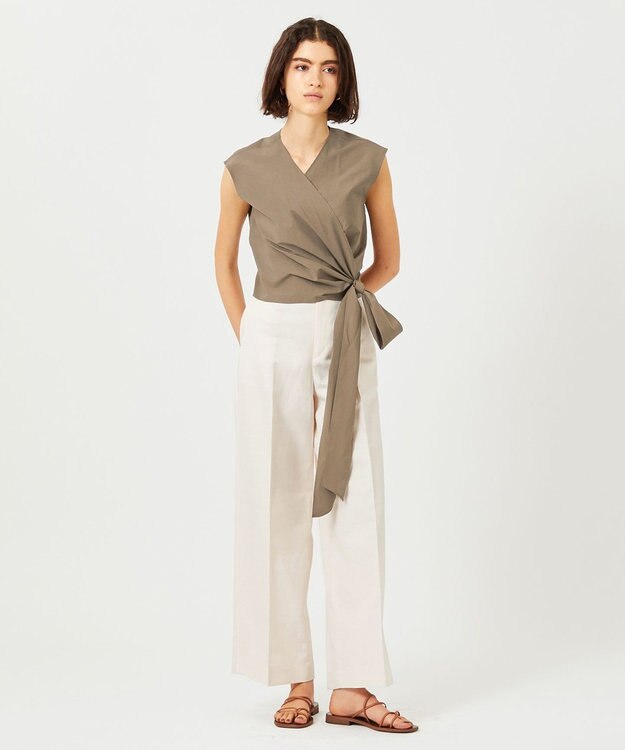 BEIGE， 【S-size・otonaMUSE7月号掲載】HYDRANGEA / カシュクールブラウス Mocha