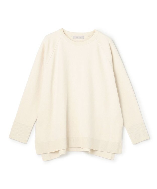 UNFILO コットンカシミヤニット クルーネック グレージュ