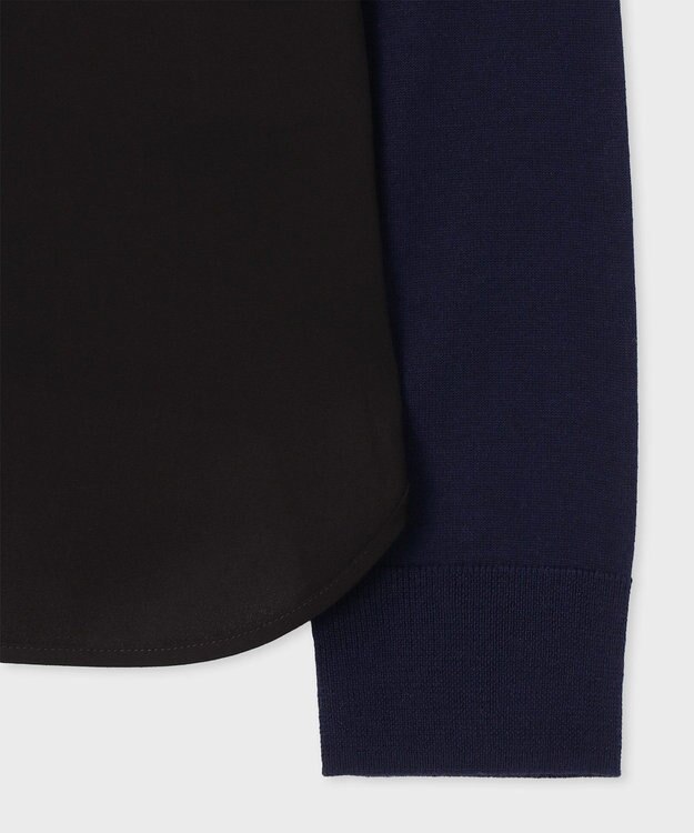 Paul Smith バイカラー シャツコンビ ニット ブラック