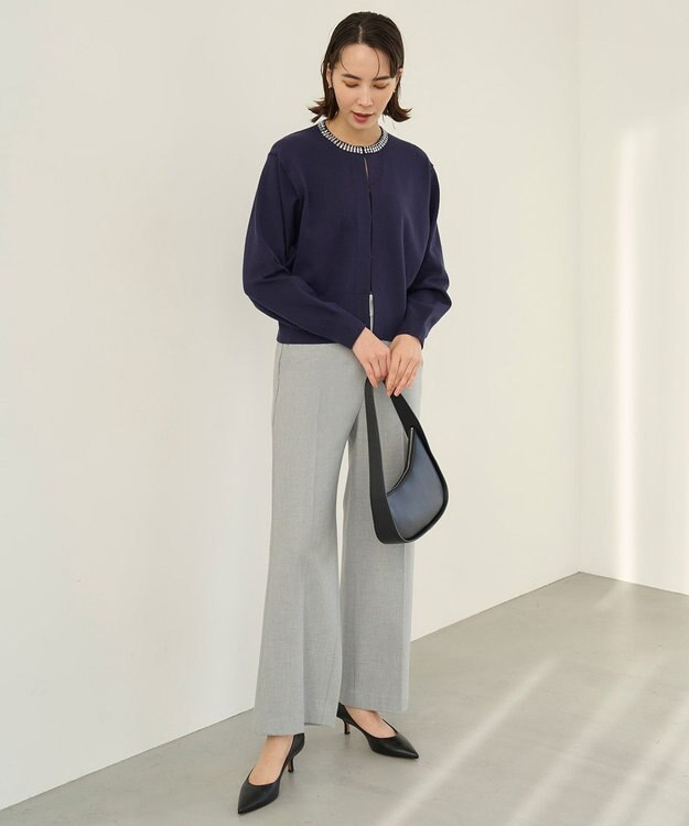 UNFILO beauty warm ワイドパンツ ライトグレー