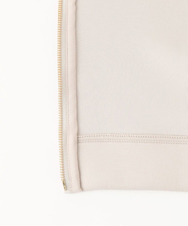 ANY L 【洗濯機可】ダンボールフレンチスリーブ ジップアップパーカー サンドベージュ