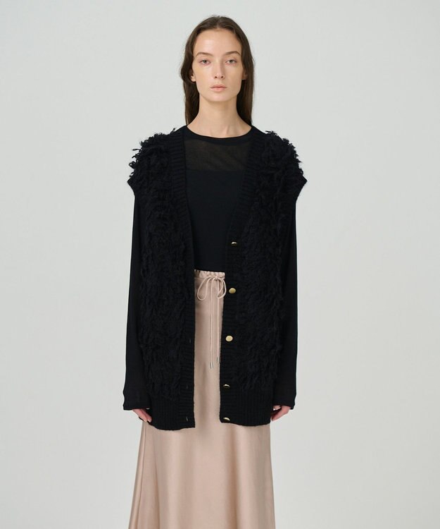 GRACE CONTINENTAL ループニットベスト ブラック