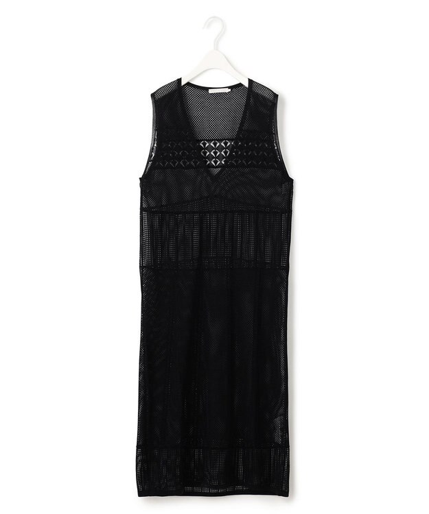 ICB クロシェニット ワンピース ブラック系