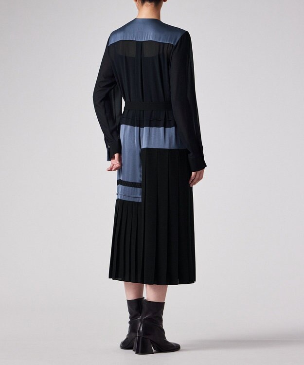 Paul Smith カラーブロック レース ワンピース インディゴブルー