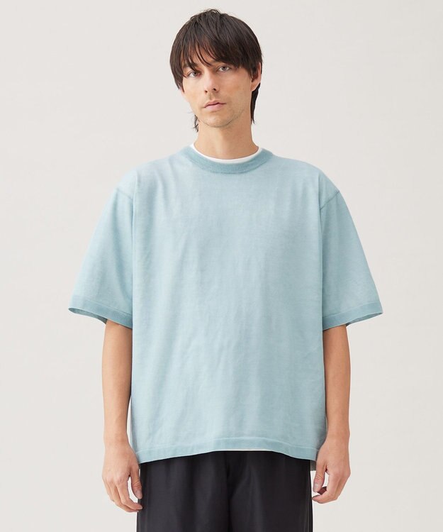 UNFILO MENS シアーニット【ギフトにもおすすめ】 スモーキーグリーン