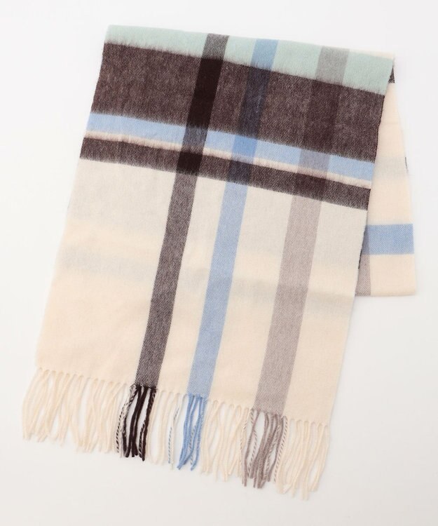 ANY SIS ウールニュアンス ストール ブルーチェック