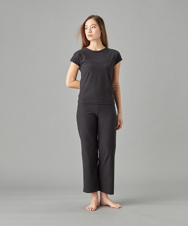 Chacott Peach MokuＴシャツ ダークグレー杢