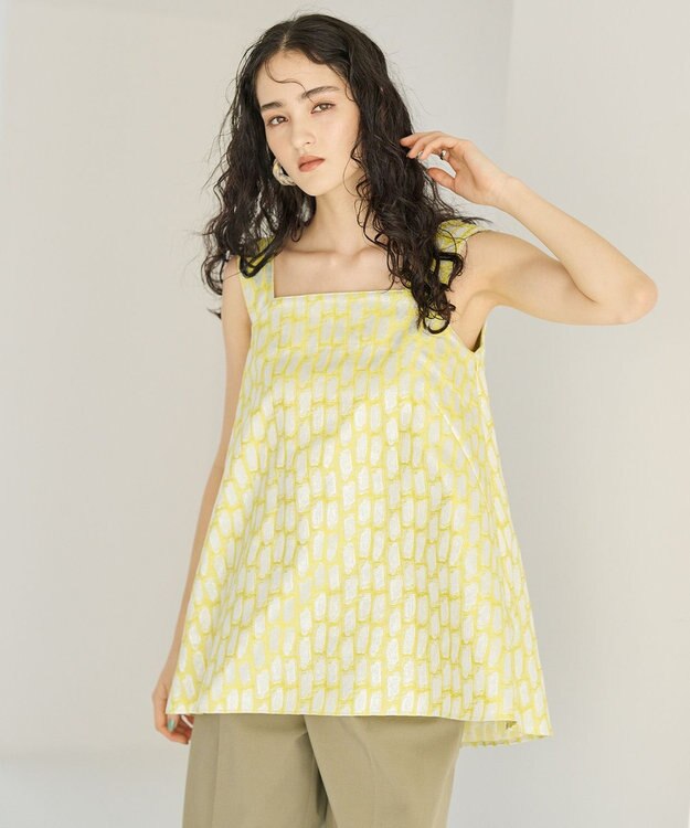 #Newans チュニックビスチェ イエロー×シルバー