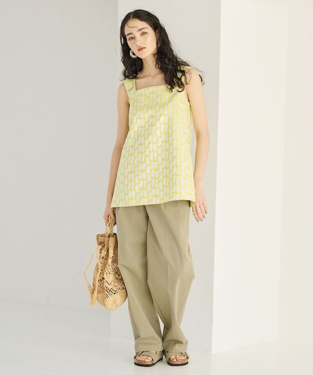 #Newans チュニックビスチェ イエロー×シルバー