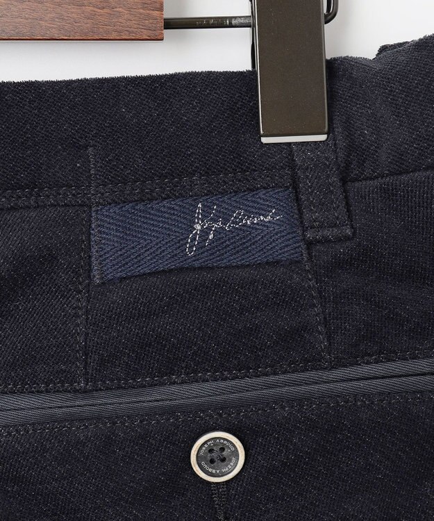 JOSEPH ABBOUD 【ウエストも伸びる！/2WAYストレッチ/暖かい/オーガニック】オーガニックコットン ウオーム パンツ ネイビー系