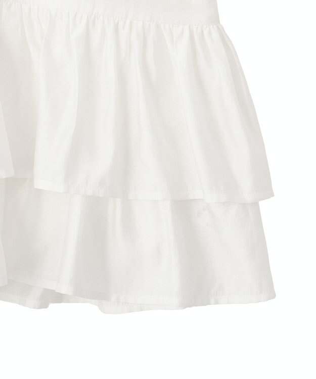 earth music&ecology ティアードフリルヘムキャミソール Off White