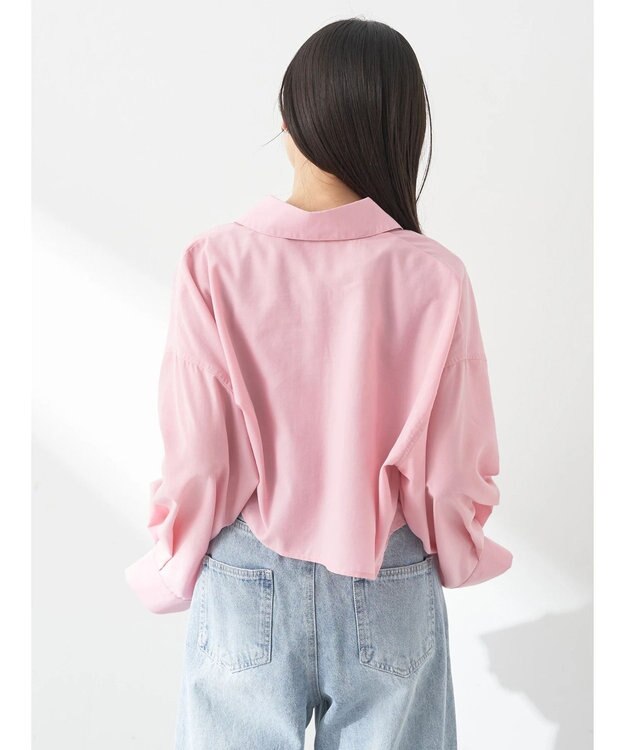 earth music&ecology ビッグポケットショートシャツ Light Pink