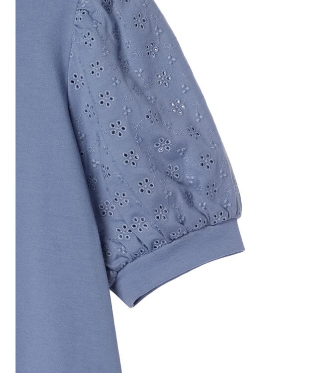 earth music&ecology フラワーレースプルオーバー Blue