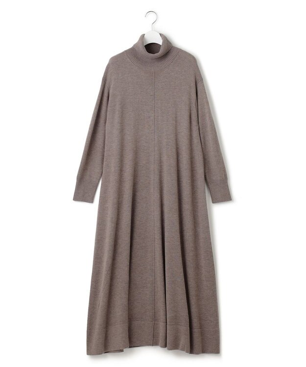 J.PRESS YORK STREET 【WOMEN】ANTI PILLING WOOL Aラインワンピース ブラウン系