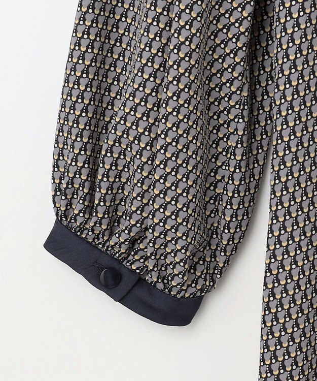 自由区 S 【洗える】ジオメトリックハートプリント ワンピース グレー系