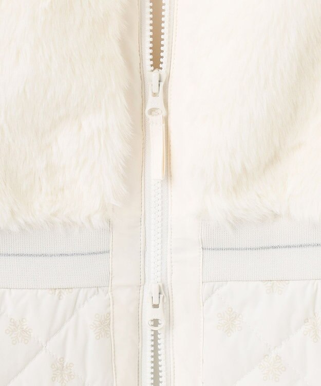 23区GOLF おしゃれに防寒！【WOMEN】中綿×ファー コンピワンピース ホワイト系