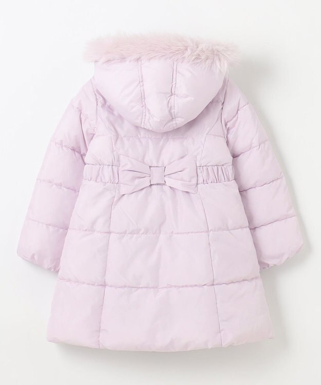 ANY KIDS 【洗濯機OK】中綿Aラインロングコート ラベンダー