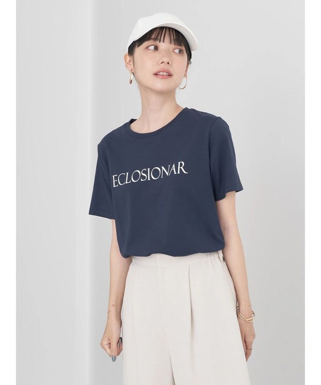 earth music&ecology ＥＣＬＯＳＩＯＮＡＲ　半袖ＴＥＥ Navy