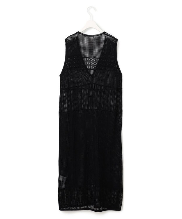 ICB クロシェニット ワンピース ブラック系