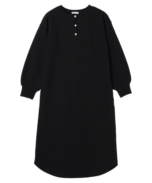 CRAFT STANDARD BOUTIQUE 裏起毛ヘンリーワンピース Black