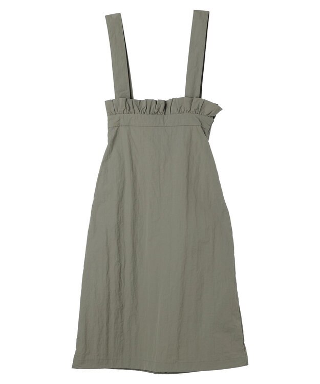 Green Parks armonia. サスペンダー付きスカート Khaki
