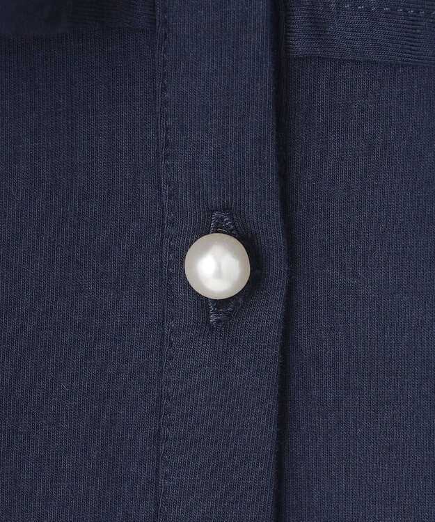 組曲 【洗える】ブラウスライクジャージーポンチョライク カットソー ネイビー系