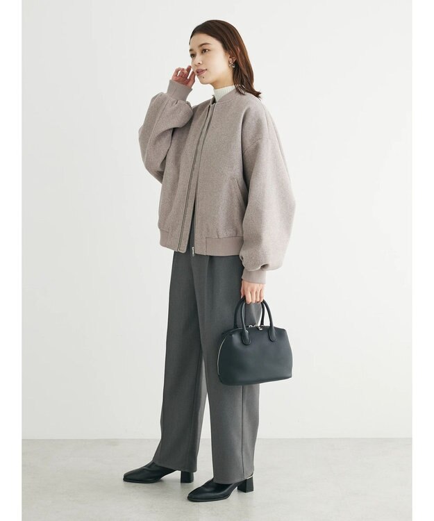 Green Parks ・ＥＬＥＮＣＡＲＥ　ＤＵＥ　ウールライクブルゾン Mocha