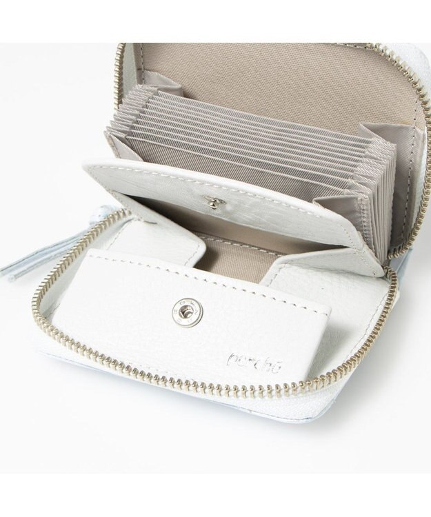 UNBILLION ペルケ perche / パールパステル・ジャバラカードウォレット サックスブルー