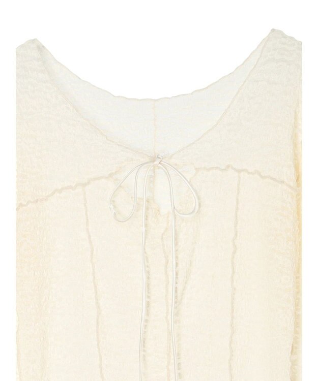 Green Parks カットワークデザインレーストップス Off White