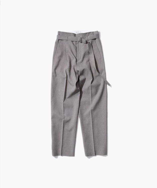 ATON KYOTO TSURIZOME LINEN | タックテーパードパンツ BLACK