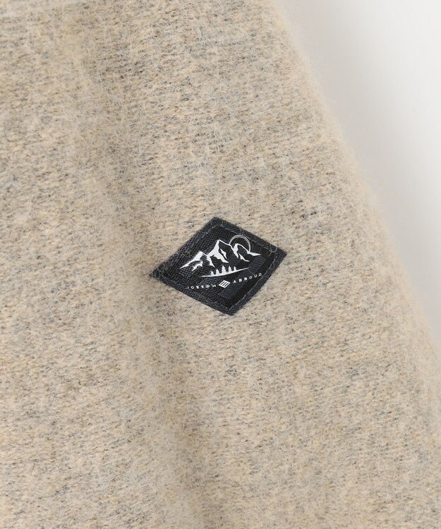 JOSEPH ABBOUD MOUNTAIN 【イタリア糸使用/軽量】パネルボーダー ニットパーカー ホワイト系2