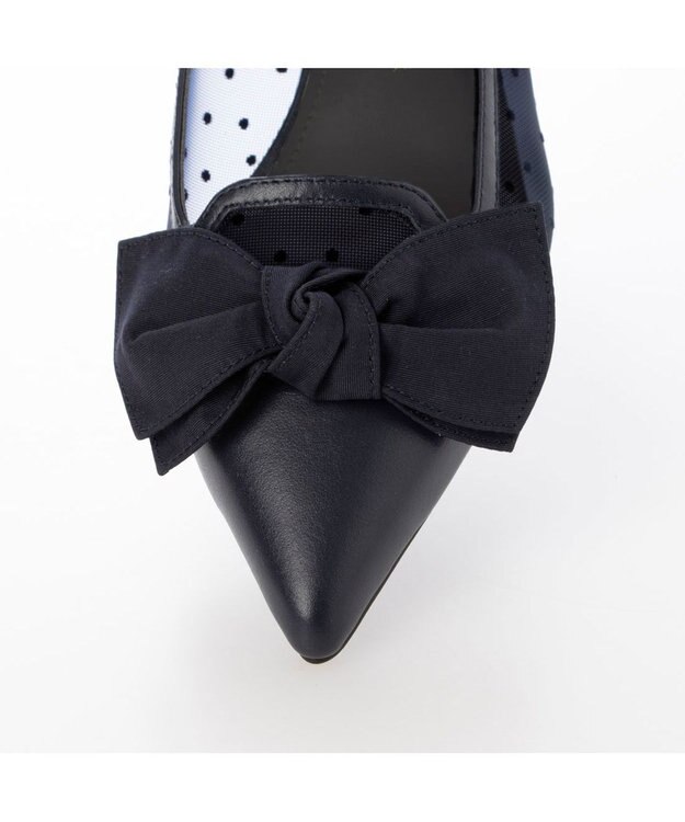 MODE ET JACOMO <MODE ET JACOMO>ビッグリボンオペラパンプス ネイビー