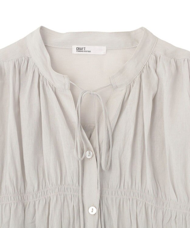 CRAFT STANDARD BOUTIQUE ウ゛ィンテージボイルロングスリーブブラウス Light Gray