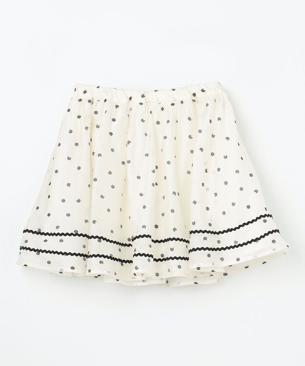 ANY KIDS ネコ×ドット スカート エクリュ