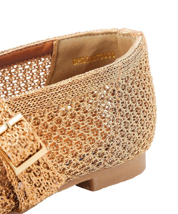 AMERICAN HOLIC メタルメッシュフラットシューズ Gold