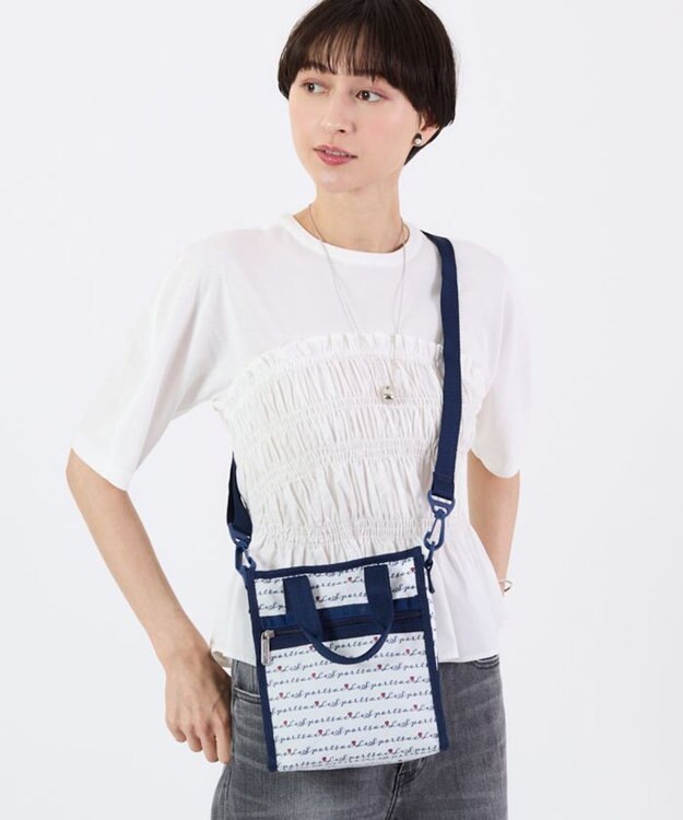 LeSportsac MINI N/S TOTE/マリンロゴボーダー マリンロゴボーダー