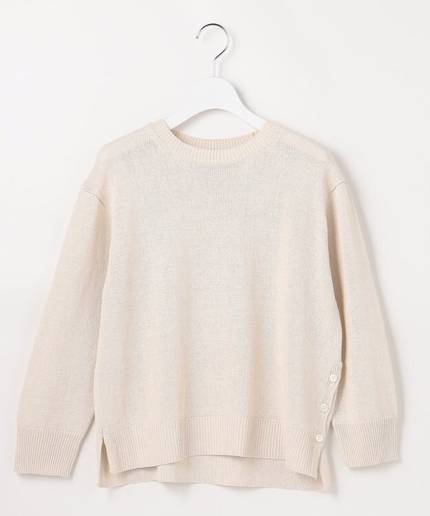 J.PRESS LADIES S DRY COMFORT クルーネック ニット ライトベージュ系