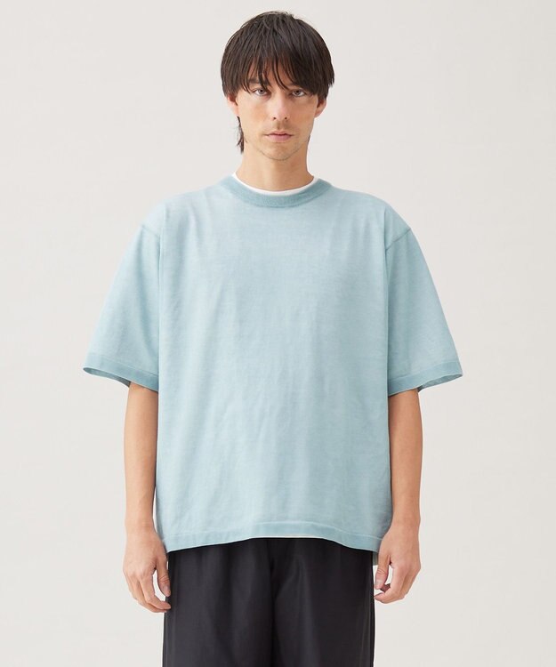 UNFILO MENS シアーニット【ギフトにもおすすめ】 スモーキーグリーン