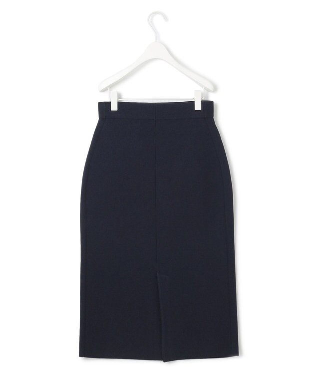 ICB 【洗える】 クロスコンビ ニットスカート ネイビー系