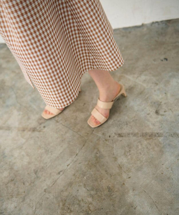 GRACE CONTINENTAL チェックジャンパースカート ベージュ