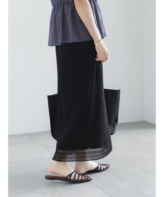 Te chichi レースプリーツナロースカート《2026 SUMMER LOOK item》 ブラック
