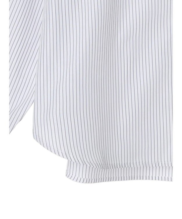 earth music&ecology ワンポイントロゴシャツ Stripe Gray