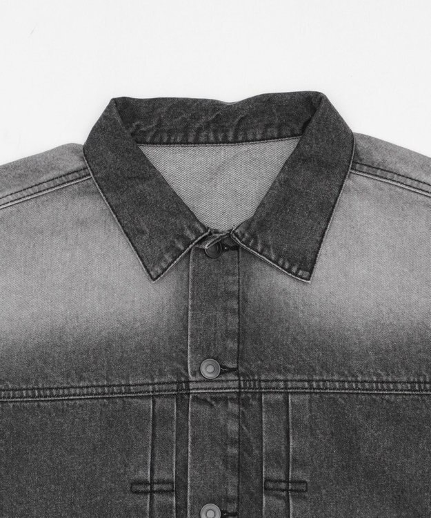 WEGO 【ユニセックス着用ITEM/MLサイズ展開】ヴィンテージライクBIGデニムジャケット デニムブラックソノタ