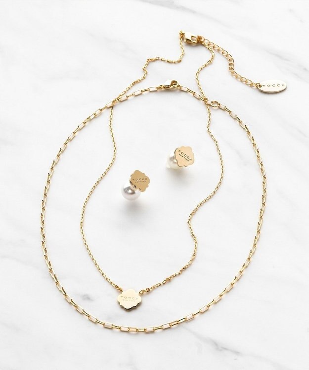 TOCCA LOGO CLOVER LAYERED NECKLACE ネックレス ゴールド系