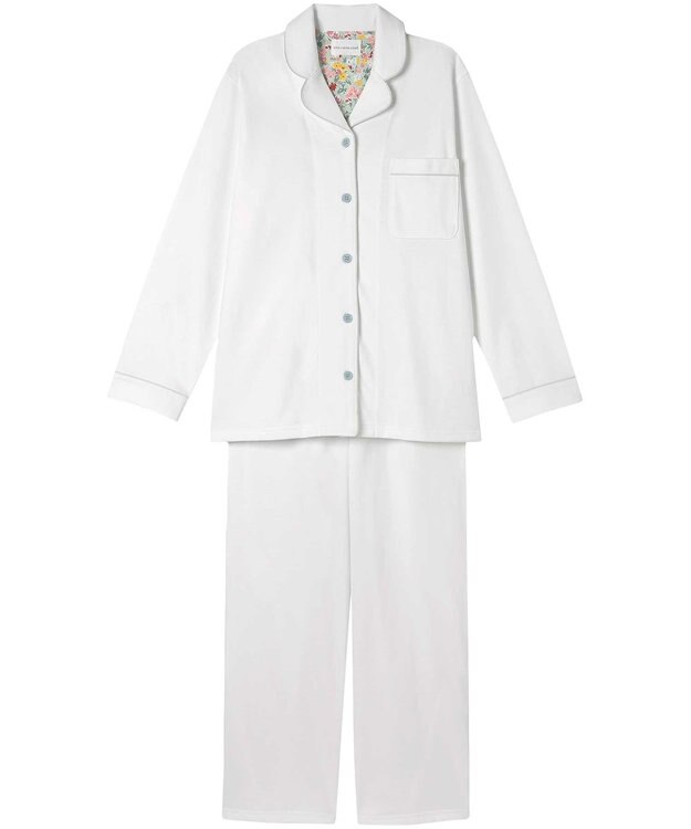 une nana cool 【綿混】天竺パジャマ MADE WITH LIBERTY FABRIC ホワイト