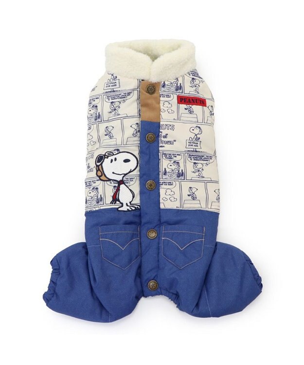 PET PARADISE スヌーピー 遠赤外線 フライングエース 綿入りエアオール 中型犬 大型犬 フライングエース