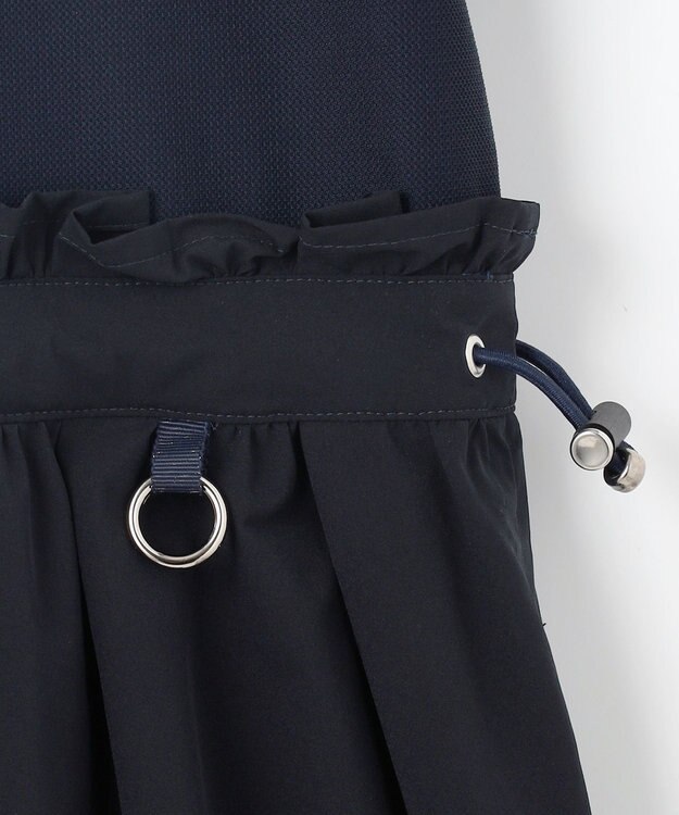 23区GOLF 【WOMEN】機能に優れた新素材「AIR TOOL」で暑い夏を快適に コンビ素材 ワンピース ネイビー系