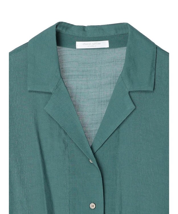 Green Parks ゆったり開襟シャツ Green