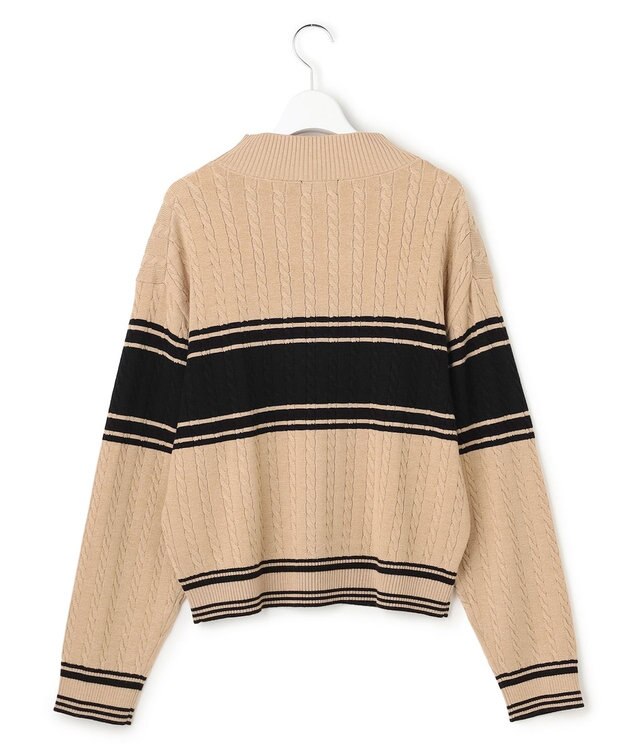 J.PRESS YORK STREET 【WOMEN】ラインハイゲージニット ベージュ系1