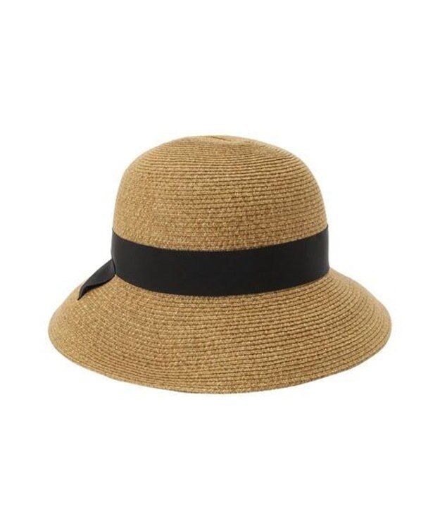 MOONBAT FURLA(フルラ) ペーパーブレードリボン巻きダウンハット サイズ調整可 ブラック